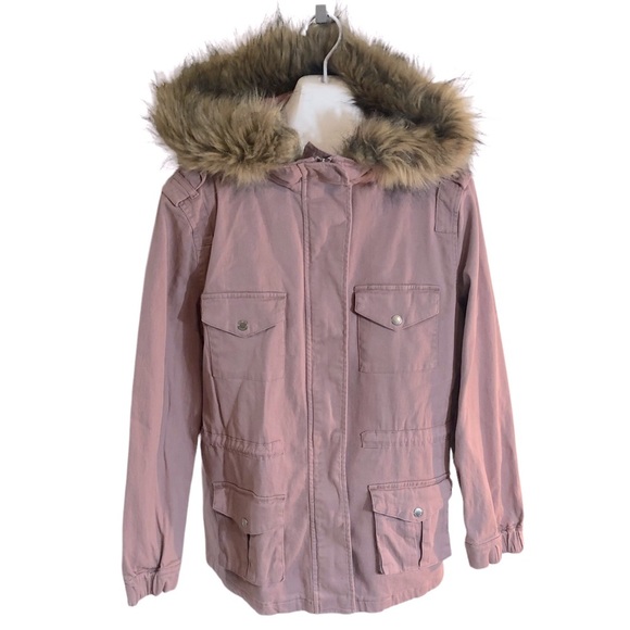 Tinsel Jackets & Coats Tinsel Denim Couture Dusty Pink Coat W